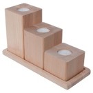 Zestaw świeczników olchowych