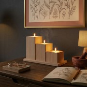 Zestaw świeczników olchowych