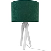 Lampa stołowa biały TRIVET butelkowa zieleń
