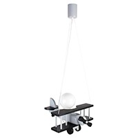 Lampa wisząca Samolot mały - szaro-czarny