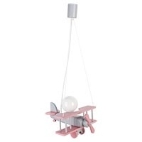 Lampa wisząca Samolot mały - szaro-różowy