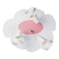 Lampa sufitowa plafon Płatek biało-różowy