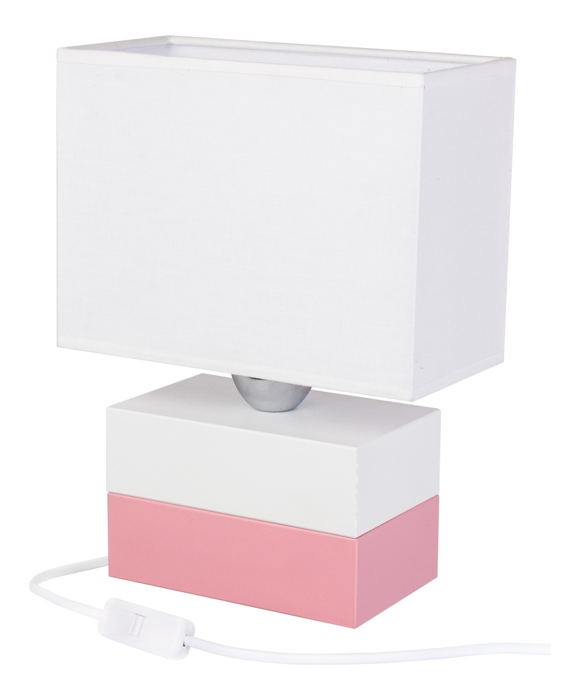 Lampa stołowa Colorato różowo-biała