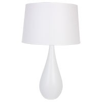 Lampa stołowa komodowa VASE - biała